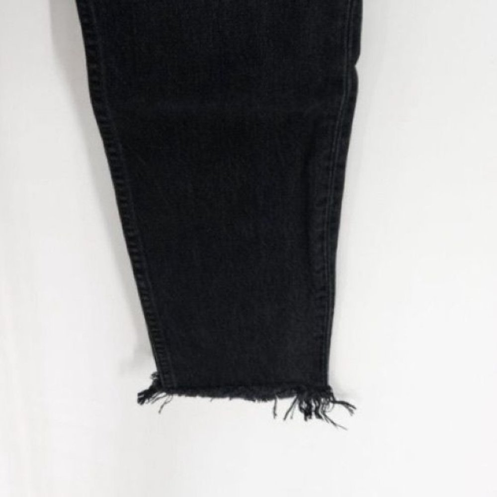 GRLFRND Black Karolina High Rise Skinny Jeans Raw Hem 100% Cotton Denim 27 New - Picture 6 of 11